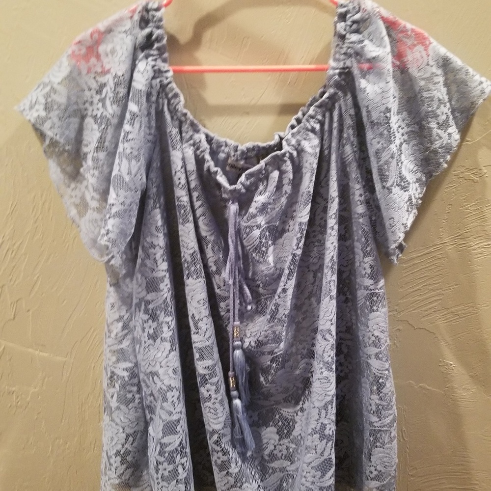 Light Blue Lacy Tunic